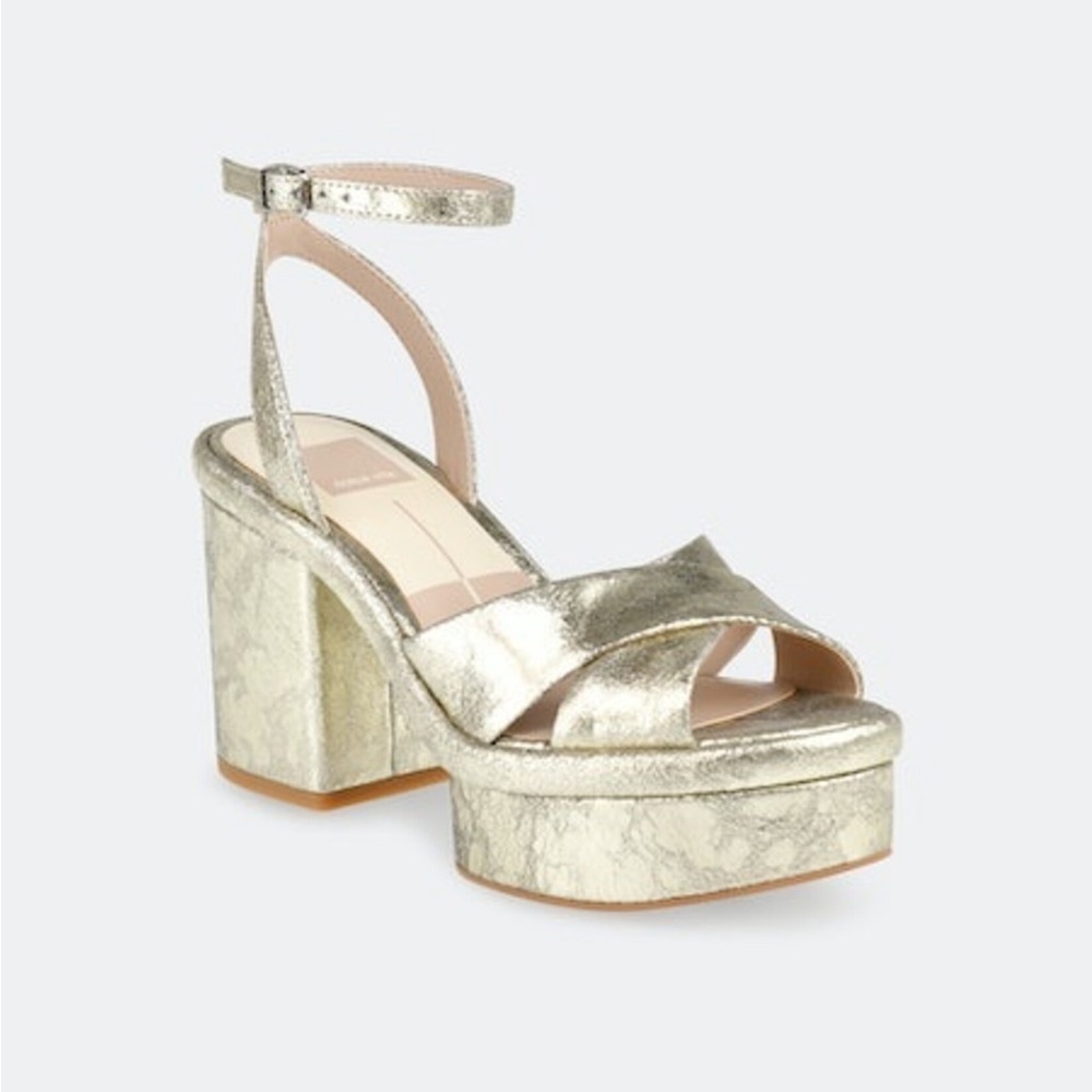 Dolce Vita Laisha platform sandals Gold Metallic 9 nwt